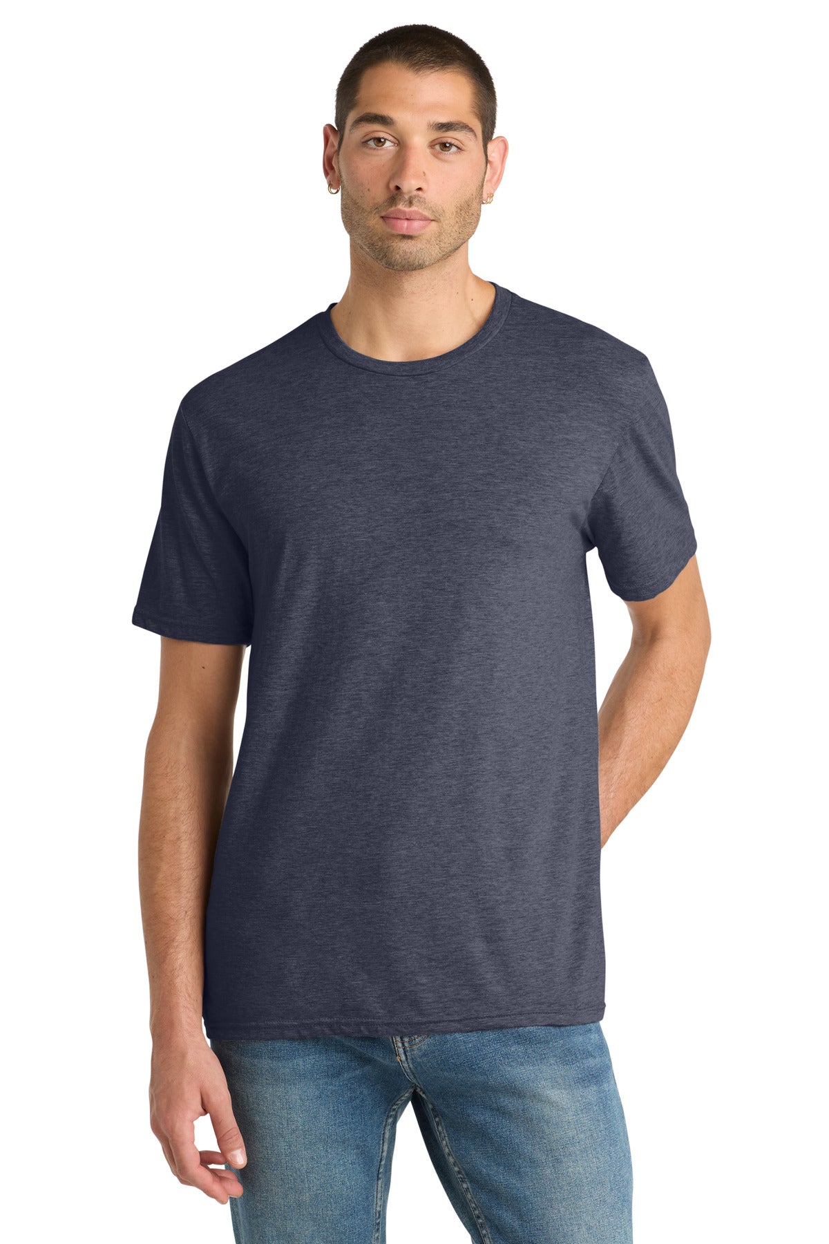 Custom Embroidery or DTF Print - District ®  Perfect Blend ®  CVC Tee. DM108