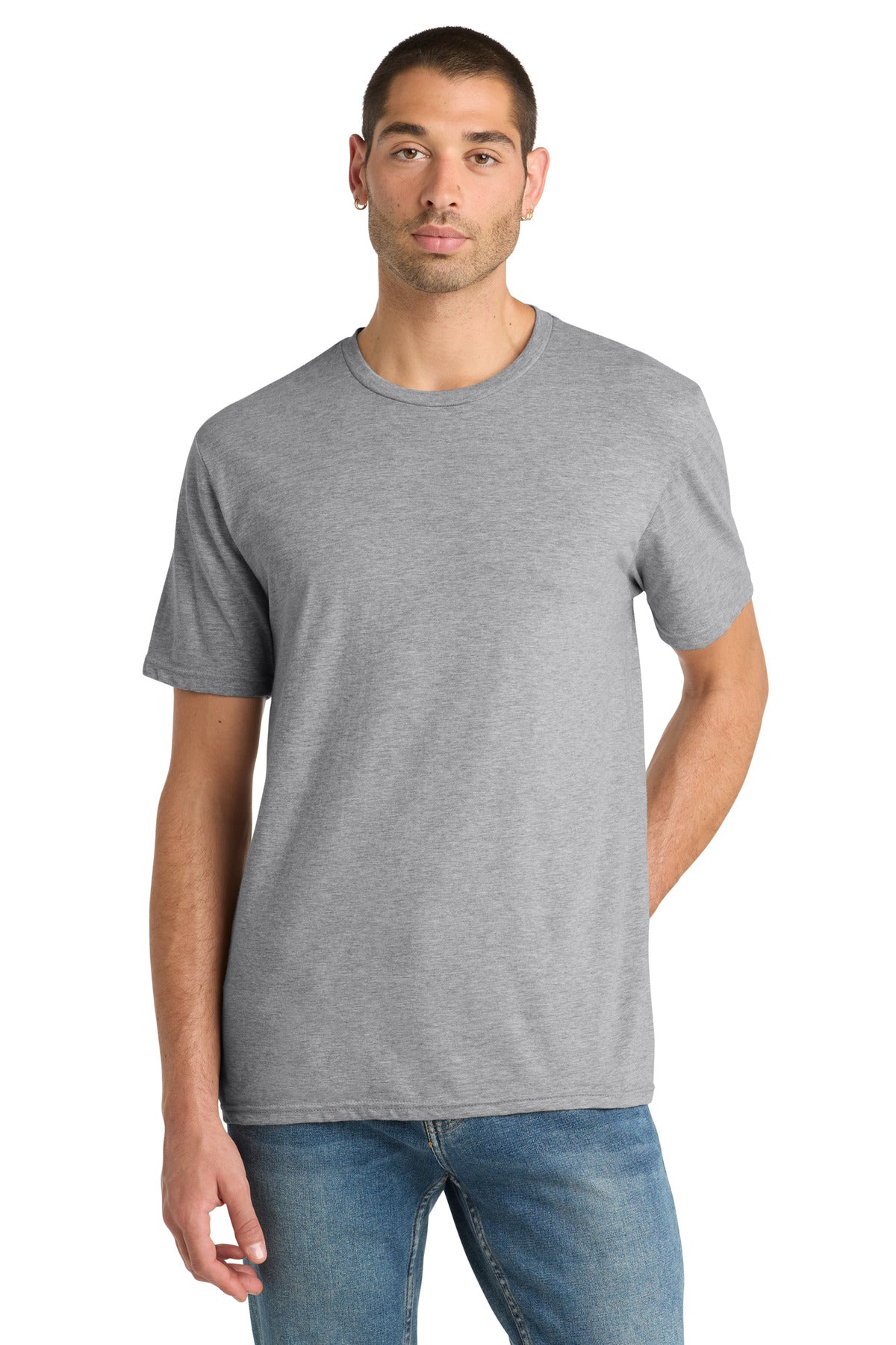 Custom Embroidery or DTF Print - District ®  Perfect Blend ®  CVC Tee. DM108