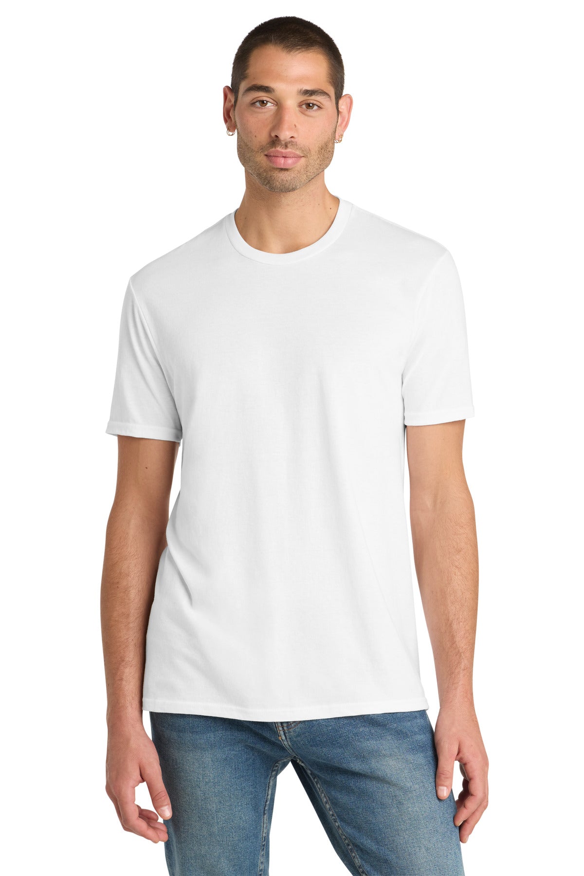 Custom Embroidery or DTF Print - District ®  Perfect Blend ®  CVC Tee. DM108
