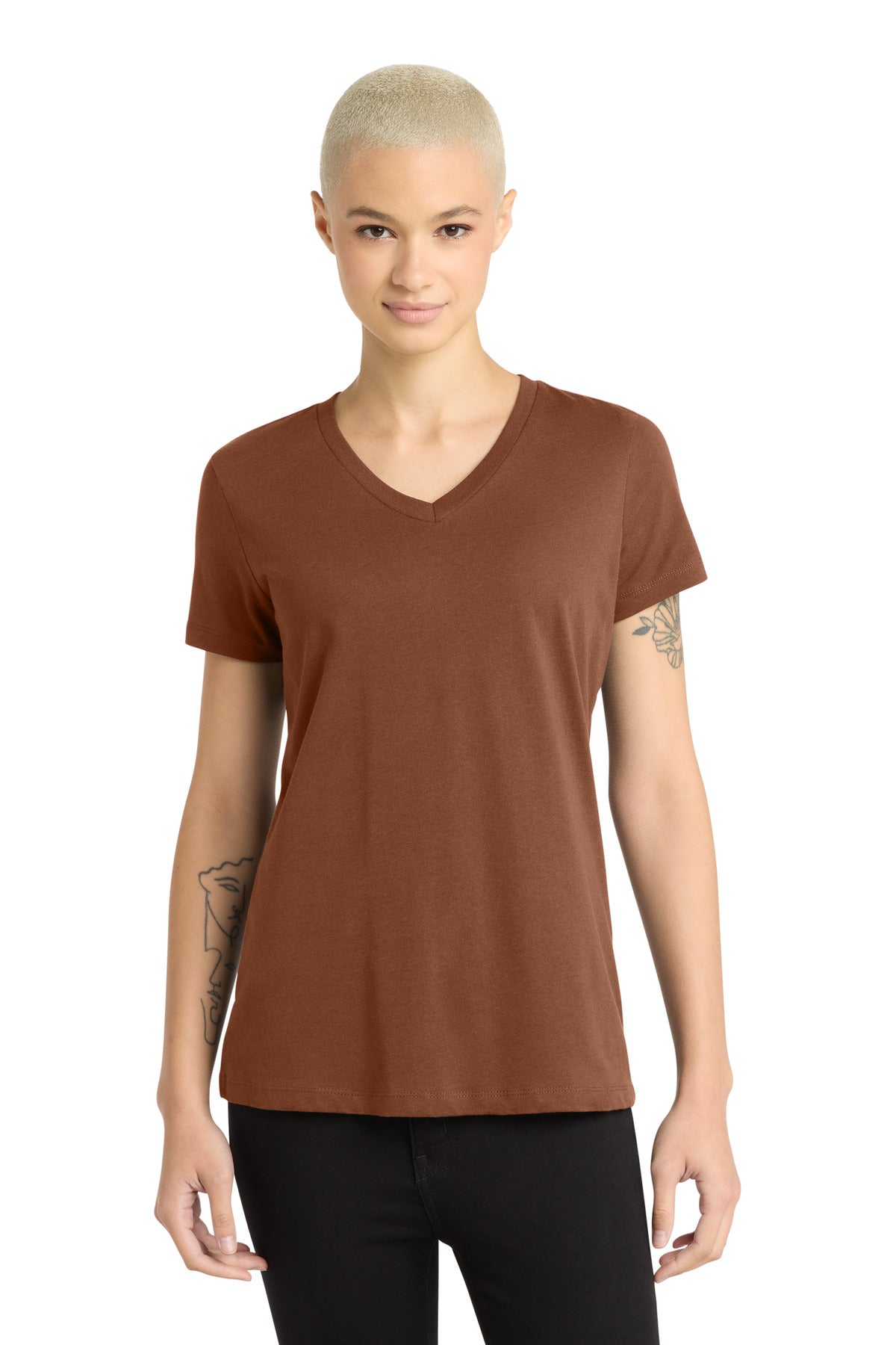 Custom Embroidery or DTF Print - District ®  - Women's Perfect Weight ®  V-Neck Tee. DM1170L