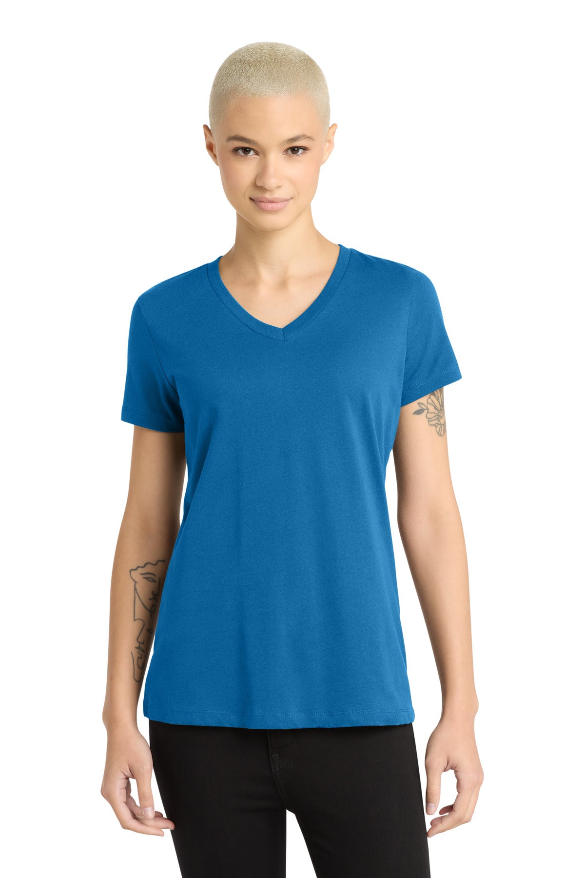 Custom Embroidery or DTF Print - District ®  - Women's Perfect Weight ®  V-Neck Tee. DM1170L
