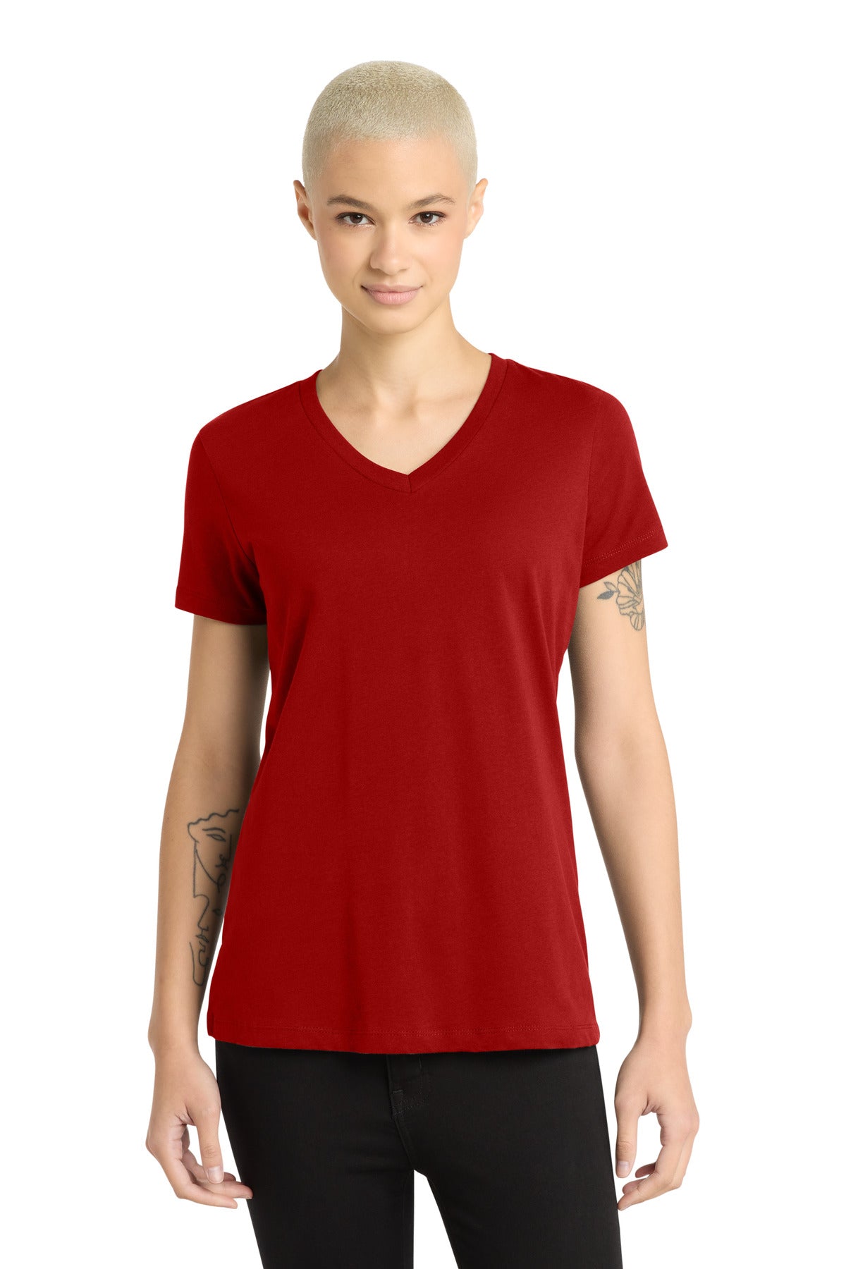 Custom Embroidery or DTF Print - District ®  - Women's Perfect Weight ®  V-Neck Tee. DM1170L