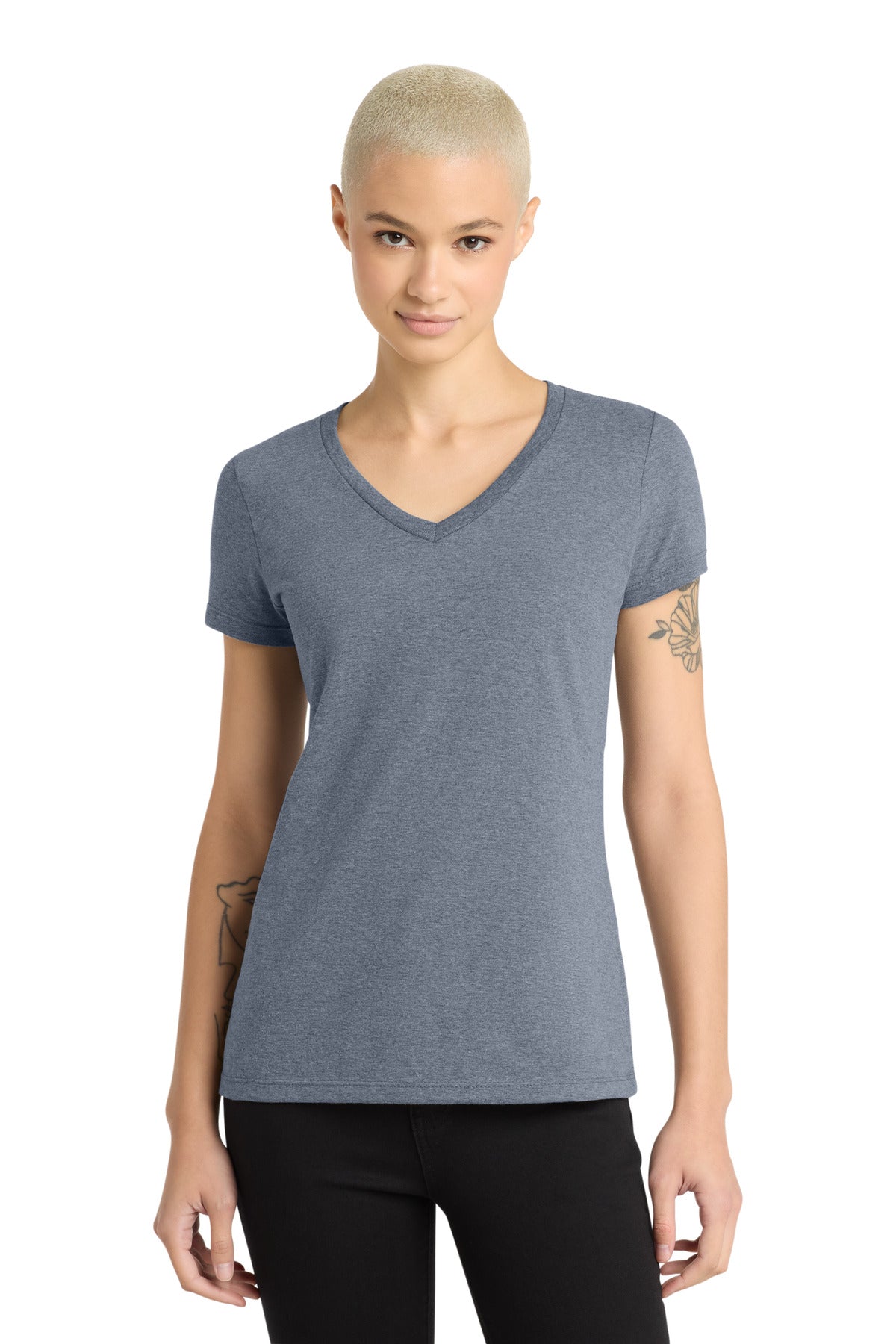 Custom Embroidery or DTF Print - District ®  - Women's Perfect Weight ®  V-Neck Tee. DM1170L