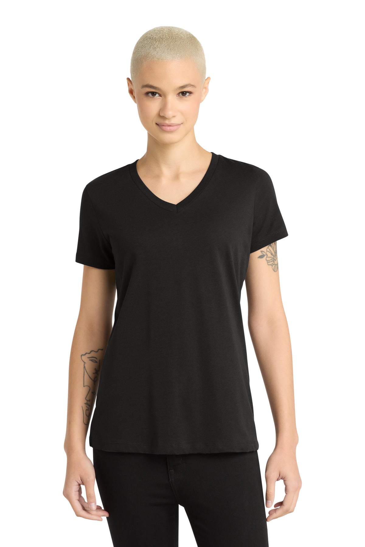 Custom Embroidery or DTF Print - District ®  - Women's Perfect Weight ®  V-Neck Tee. DM1170L