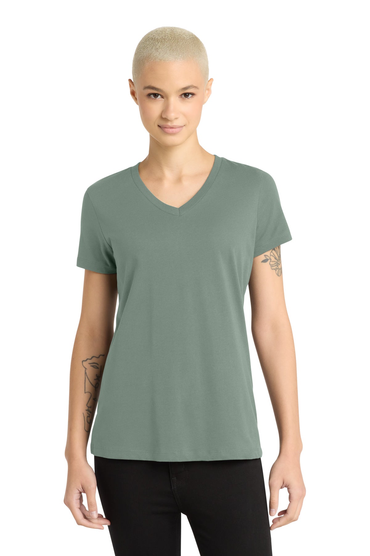 Custom Embroidery or DTF Print - District ®  - Women's Perfect Weight ®  V-Neck Tee. DM1170L