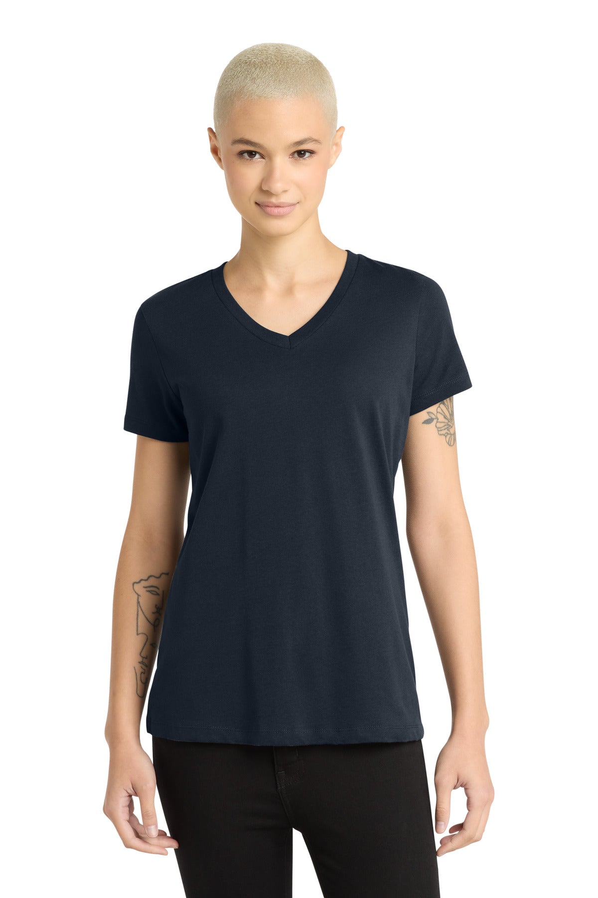 Custom Embroidery or DTF Print - District ®  - Women's Perfect Weight ®  V-Neck Tee. DM1170L
