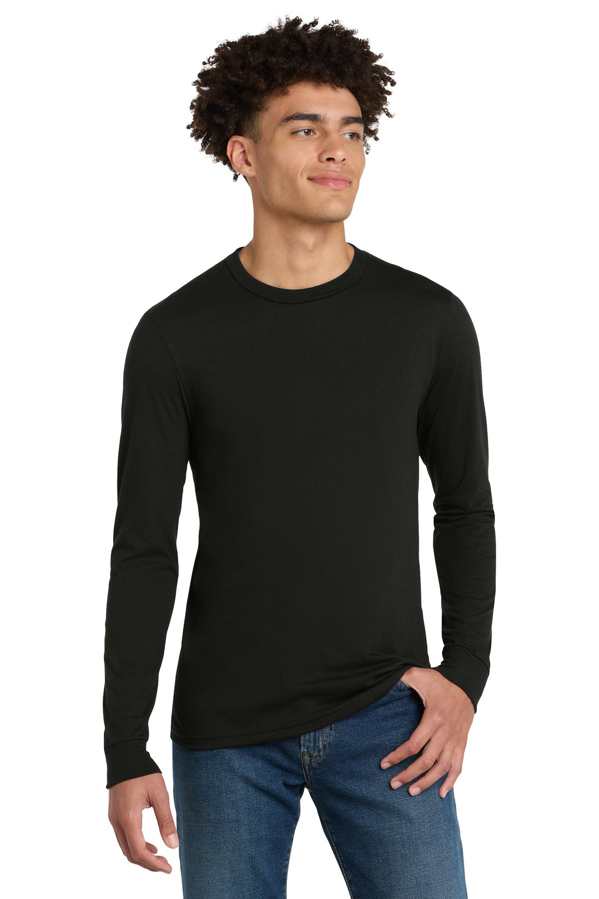 Custom Embroidery or DTF Print - District ®  Perfect Tri ®  Long Sleeve Tee . DM132