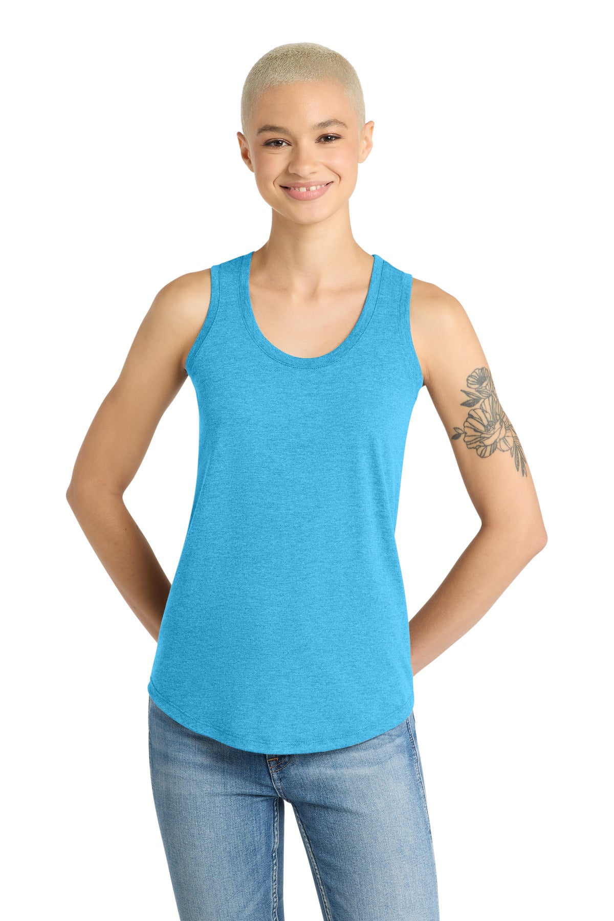 Custom Embroidery or DTF Print - District  ®  Women's Perfect Tri ®  Racerback Tank. DM138L