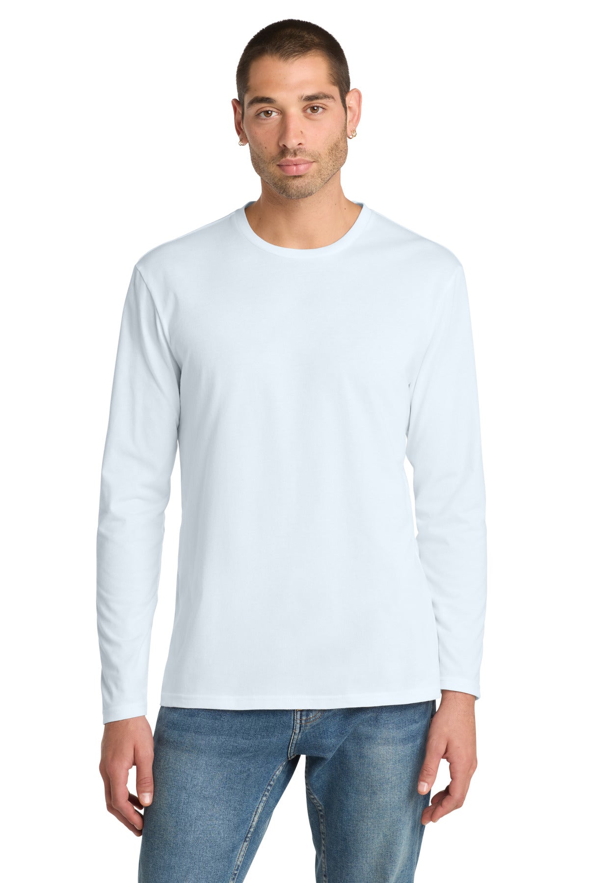 Custom Embroidery or DTF Print - District  ®  Perfect Weight ®  Long Sleeve Tee. DT105