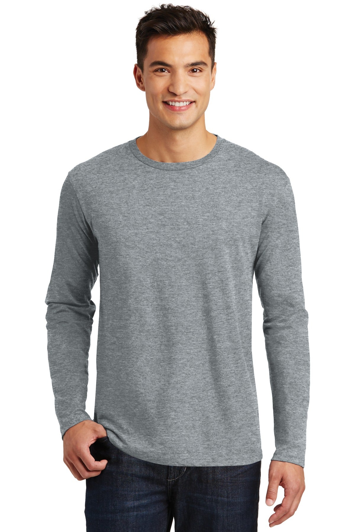 Custom Embroidered - District ® Perfect Weight® Long Sleeve Tee. DT105