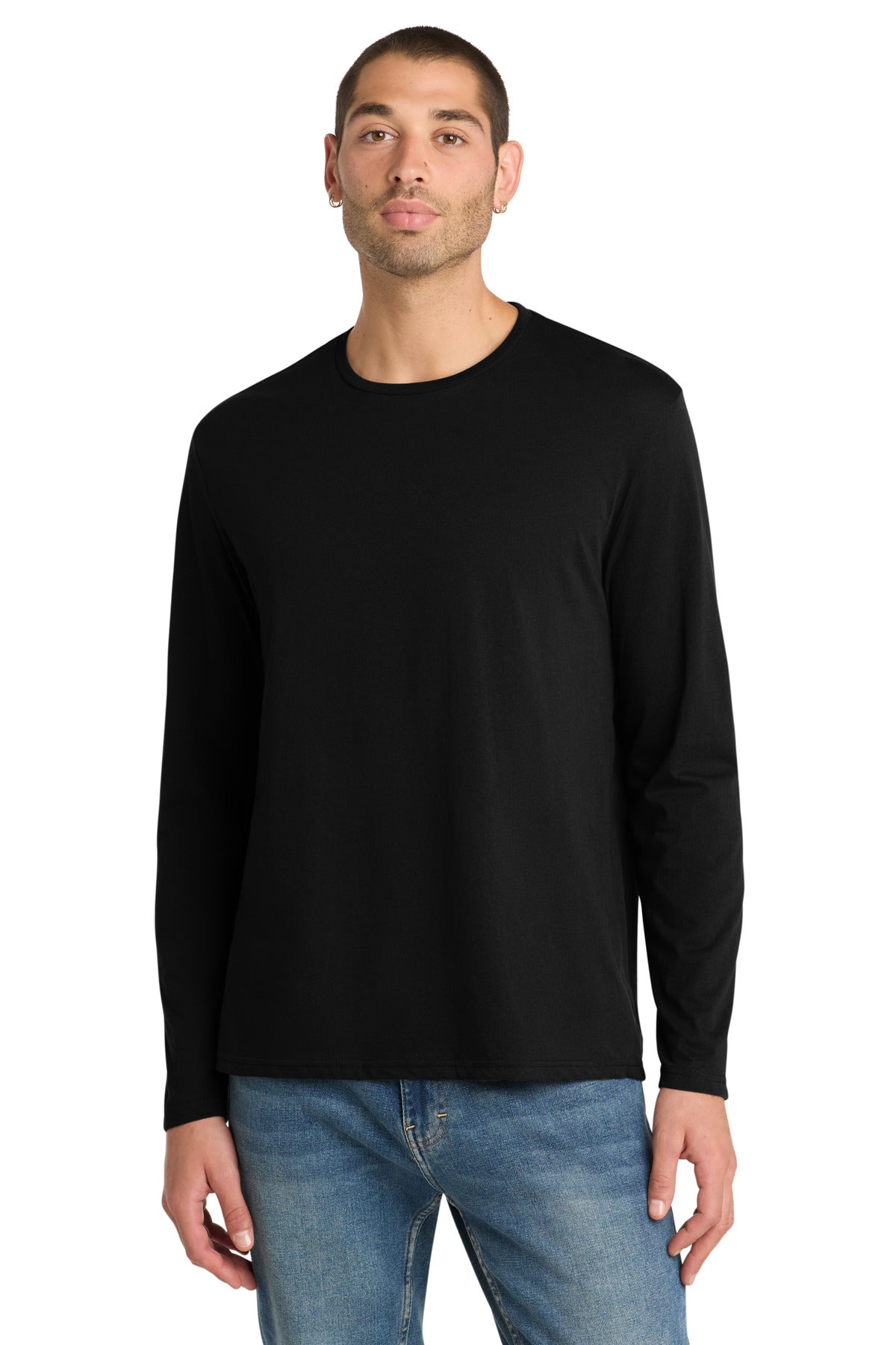 Custom Embroidery or DTF Print - District  ®  Perfect Weight ®  Long Sleeve Tee. DT105