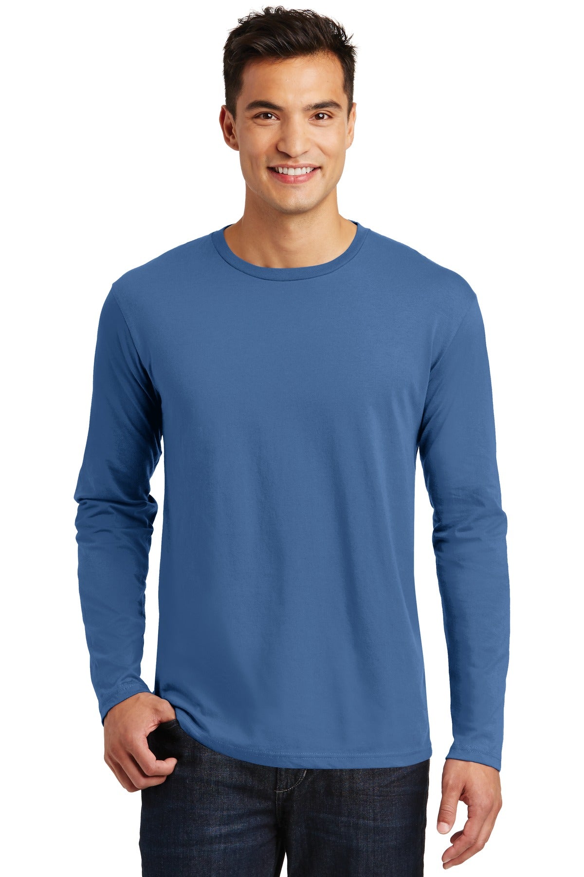 Custom Embroidered - District ® Perfect Weight® Long Sleeve Tee. DT105