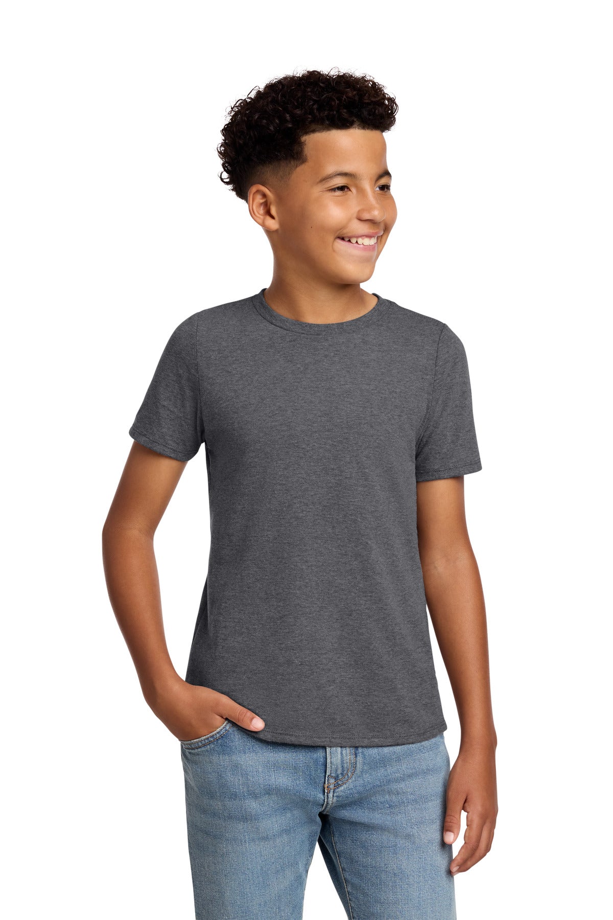 Custom Embroidery or DTF Print - District ®  Youth Perfect Blend ®  CVC Tee DT108Y