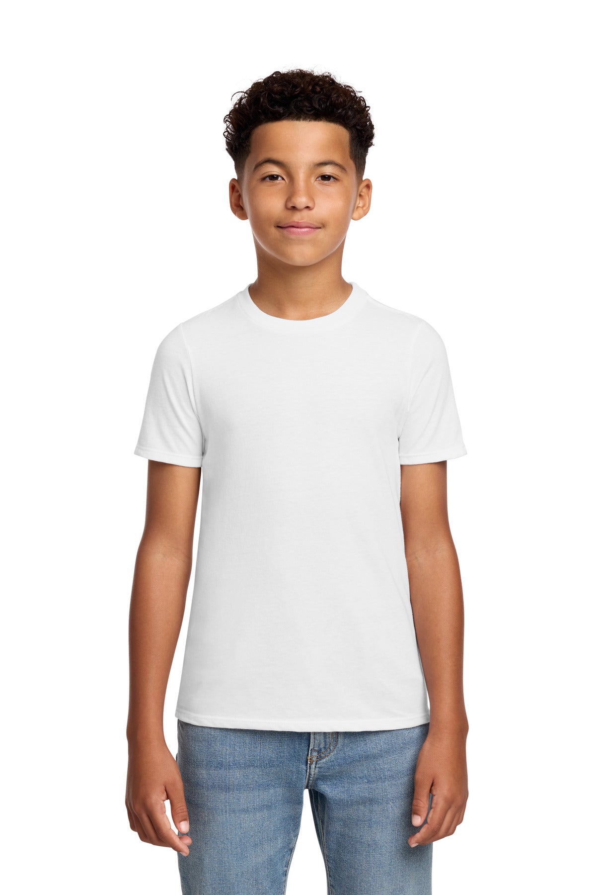 Custom Embroidery or DTF Print - District ®  Youth Perfect Blend ®  CVC Tee DT108Y