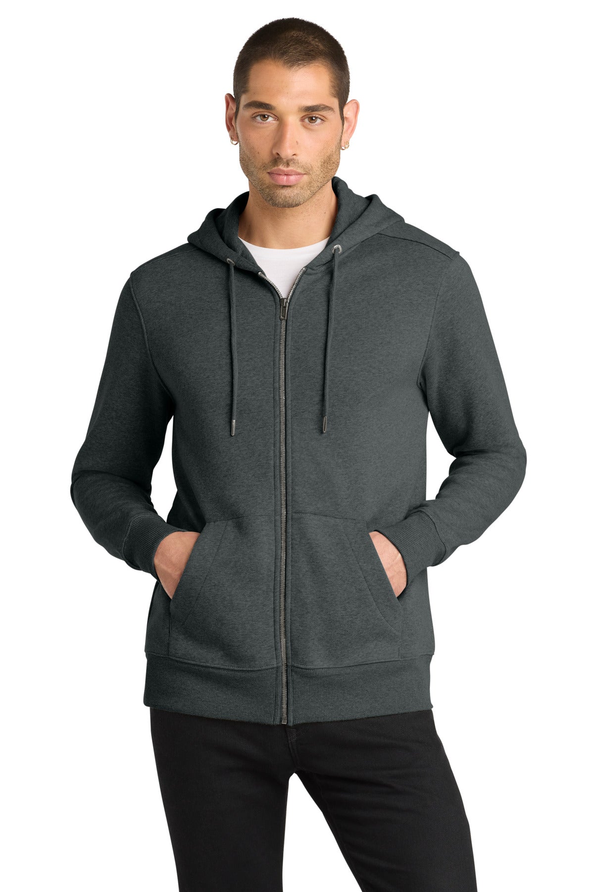 Custom Embroidery or DTF Print - District  ®  Perfect Weight  ®  Fleece Full-Zip Hoodie DT1103