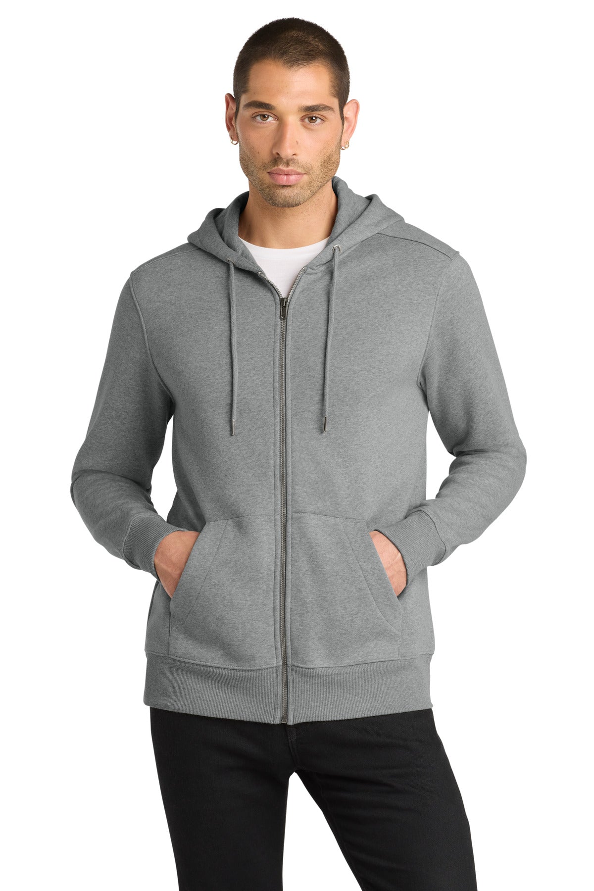 Custom Embroidery or DTF Print - District  ®  Perfect Weight  ®  Fleece Full-Zip Hoodie DT1103