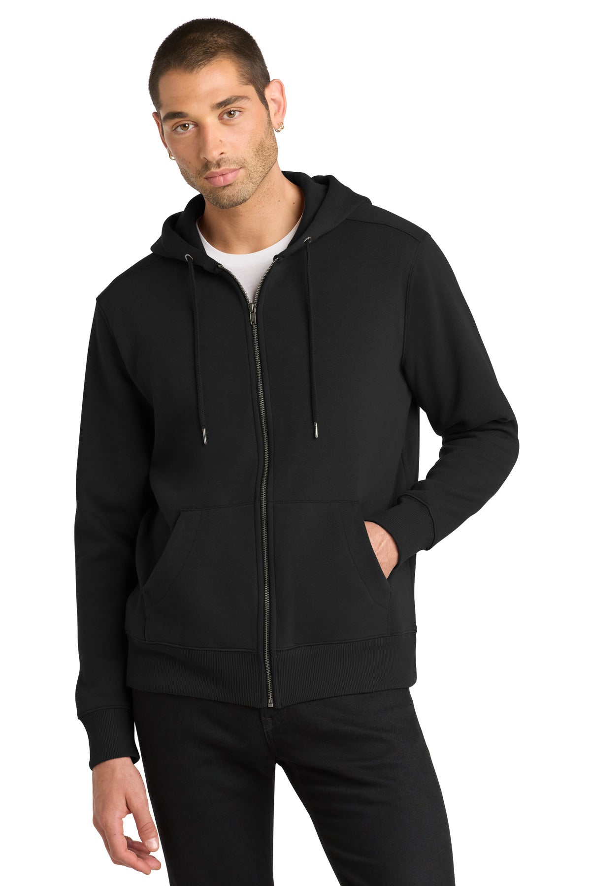 Custom Embroidery or DTF Print - District  ®  Perfect Weight  ®  Fleece Full-Zip Hoodie DT1103