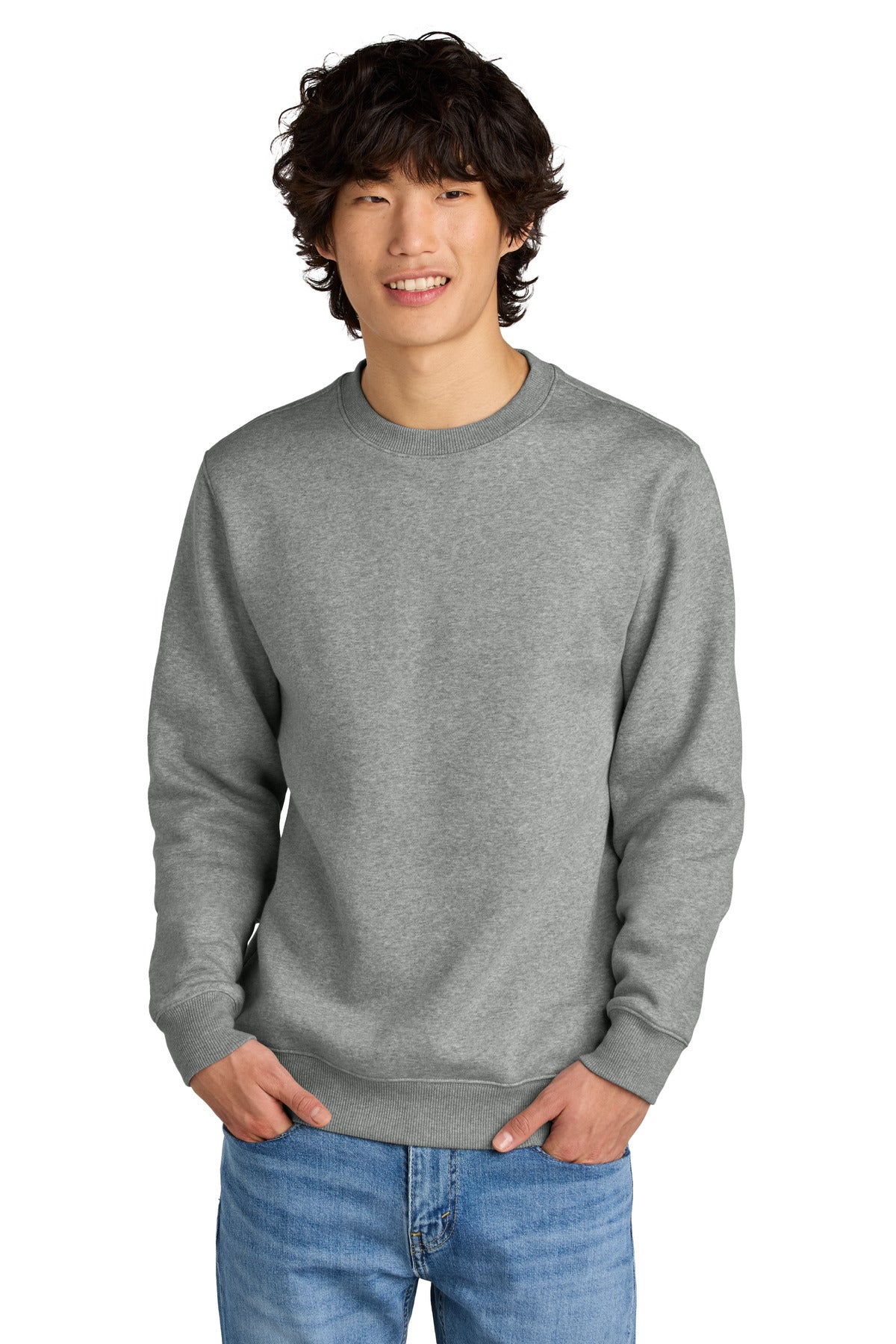 Custom Embroidery or DTF Print - District ®  Perfect Weight ®  Fleece Crew DT1106