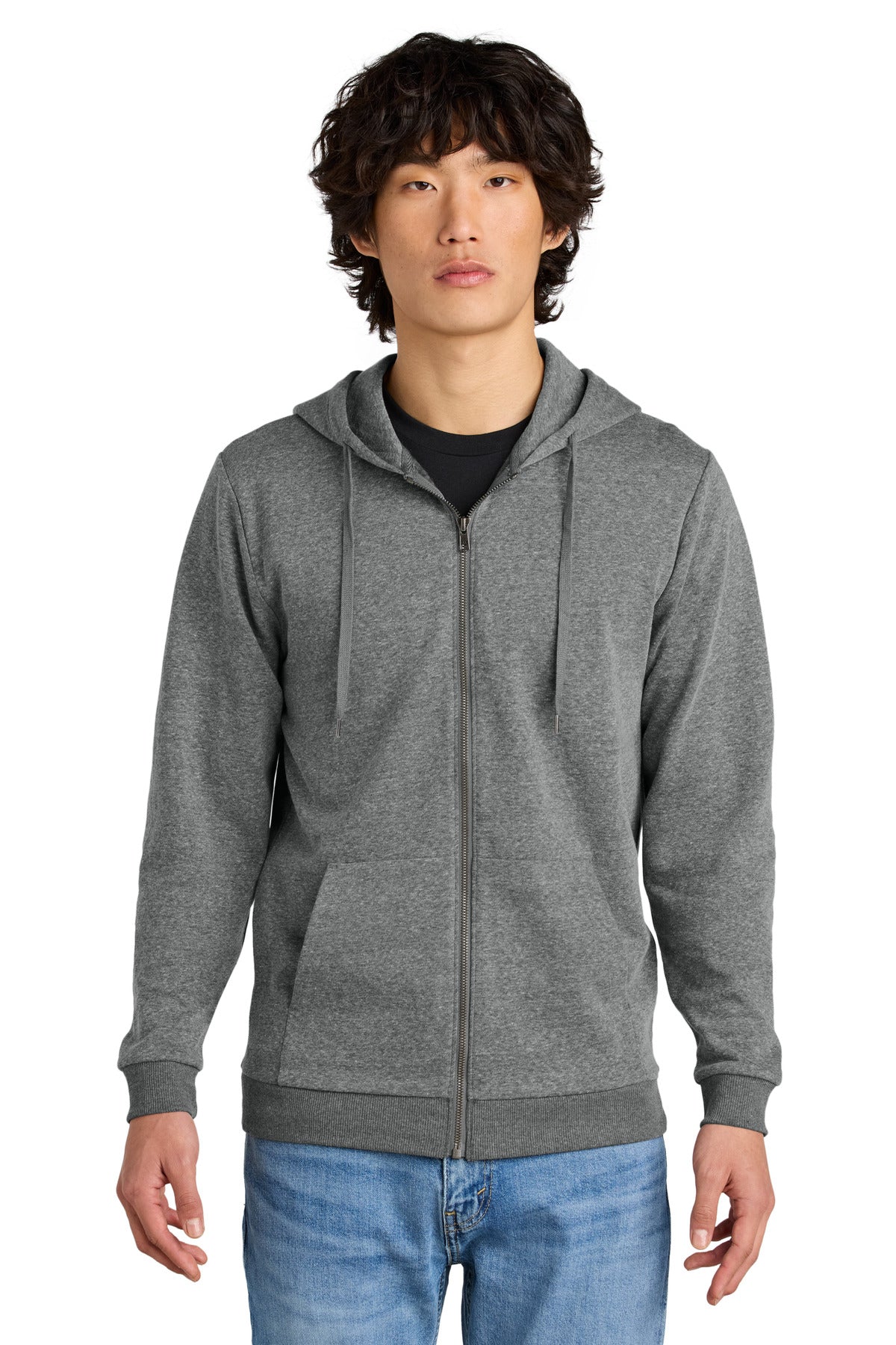 Custom Embroidery or DTF Print - District ®  Perfect Tri ®  Fleece Full-Zip Hoodie DT1302