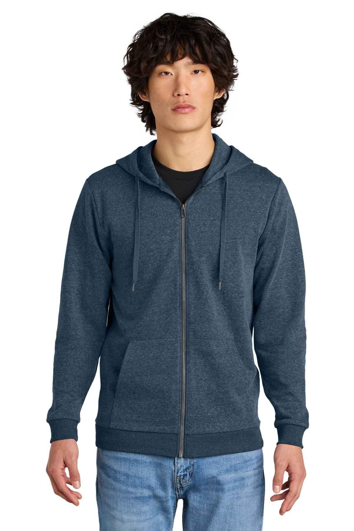 Custom Embroidery or DTF Print - District ®  Perfect Tri ®  Fleece Full-Zip Hoodie DT1302
