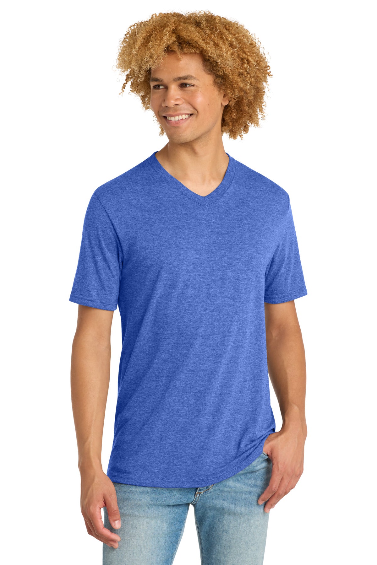 Custom Embroidery or DTF Print - District  ®   Perfect Tri ®  V-Neck Tee. DT1350