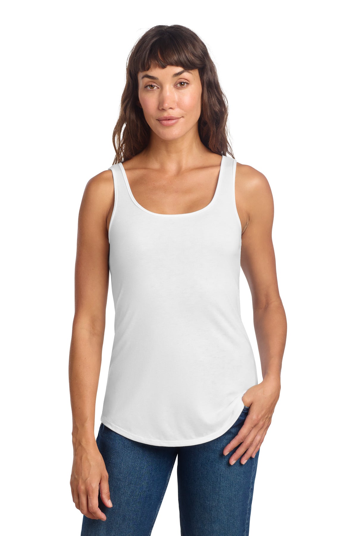 Custom Embroidery or DTF Print - District ®  Women's Perfect Tri ®  Relaxed Tank DT151