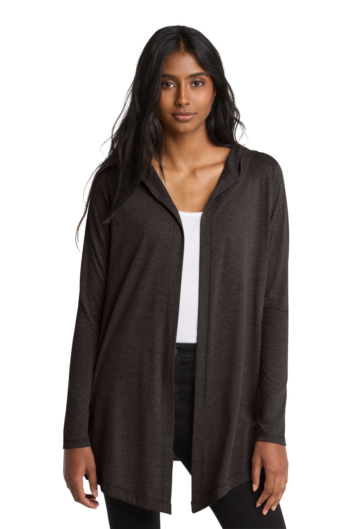 Custom Embroidery or DTF Print - District  ®  Women's Perfect Tri  ®  Hooded Cardigan. DT156