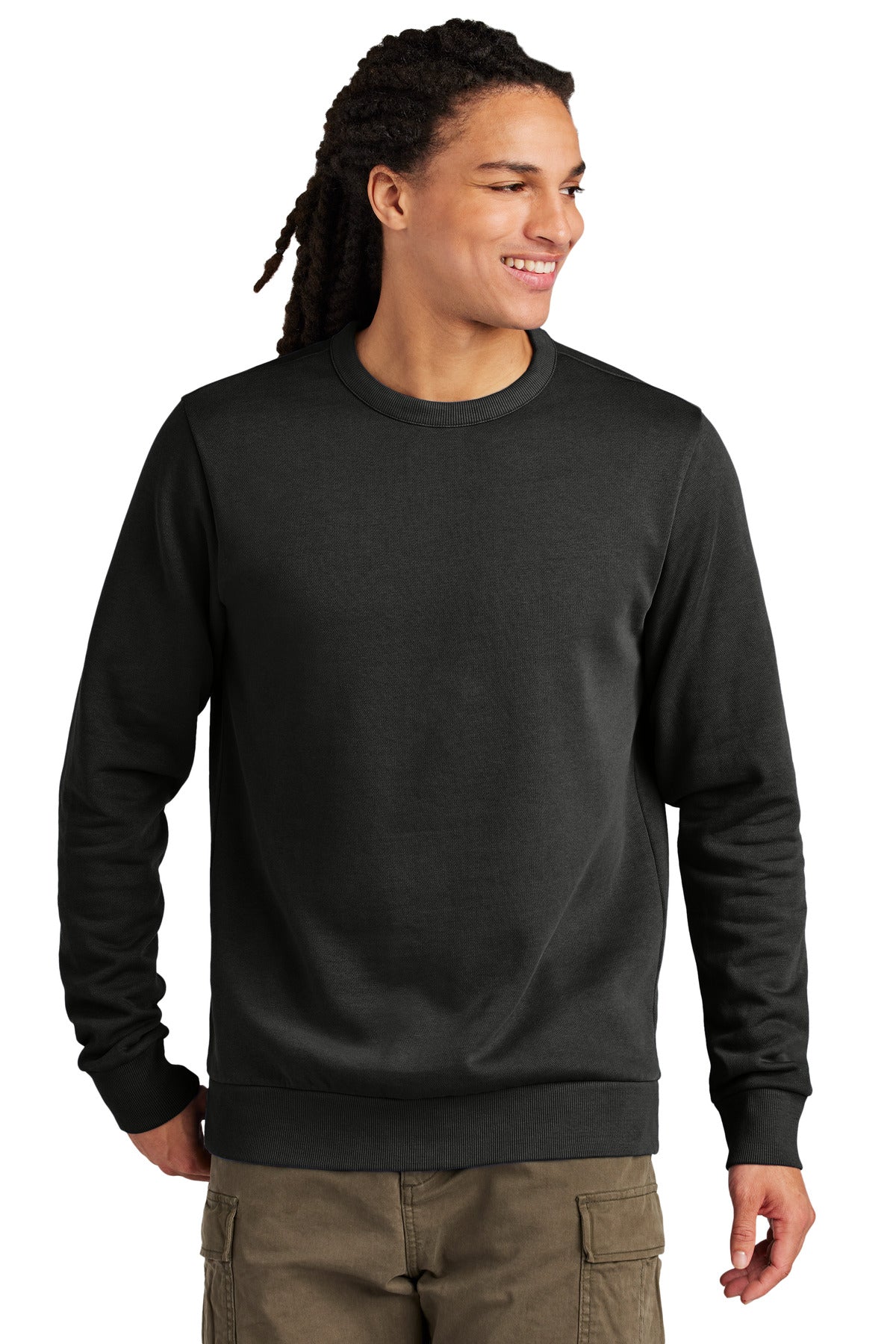 Custom Embroidery or DTF Print - District Wash ™  Fleece Crew DT2204