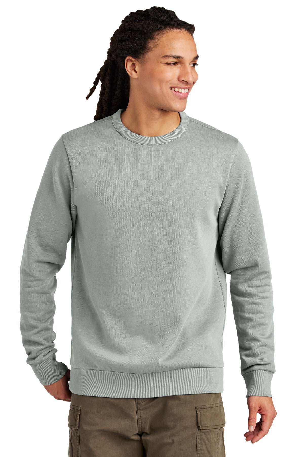 Custom Embroidery or DTF Print - District Wash ™  Fleece Crew DT2204