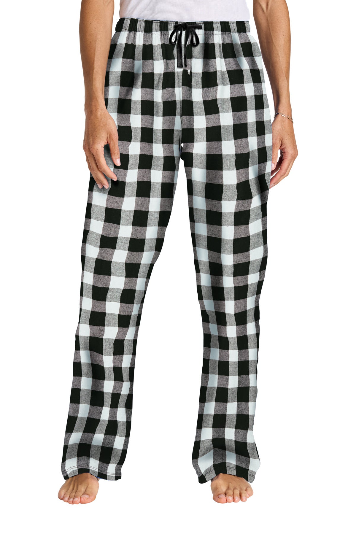 Custom Embroidery or DTF Print - District ®  Women's Flannel Plaid Pant. DT2800