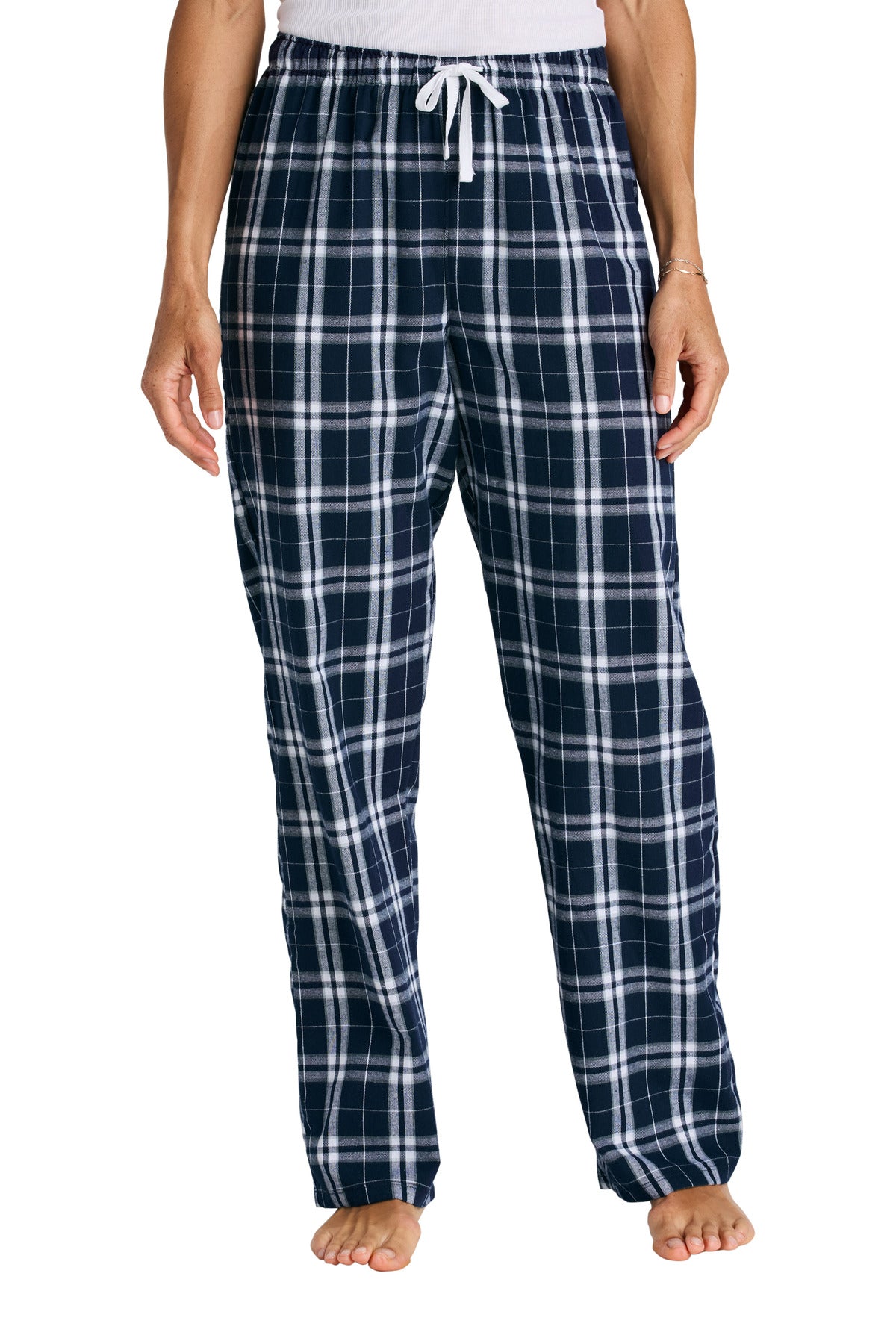 Custom Embroidery or DTF Print - District ®  Women's Flannel Plaid Pant. DT2800