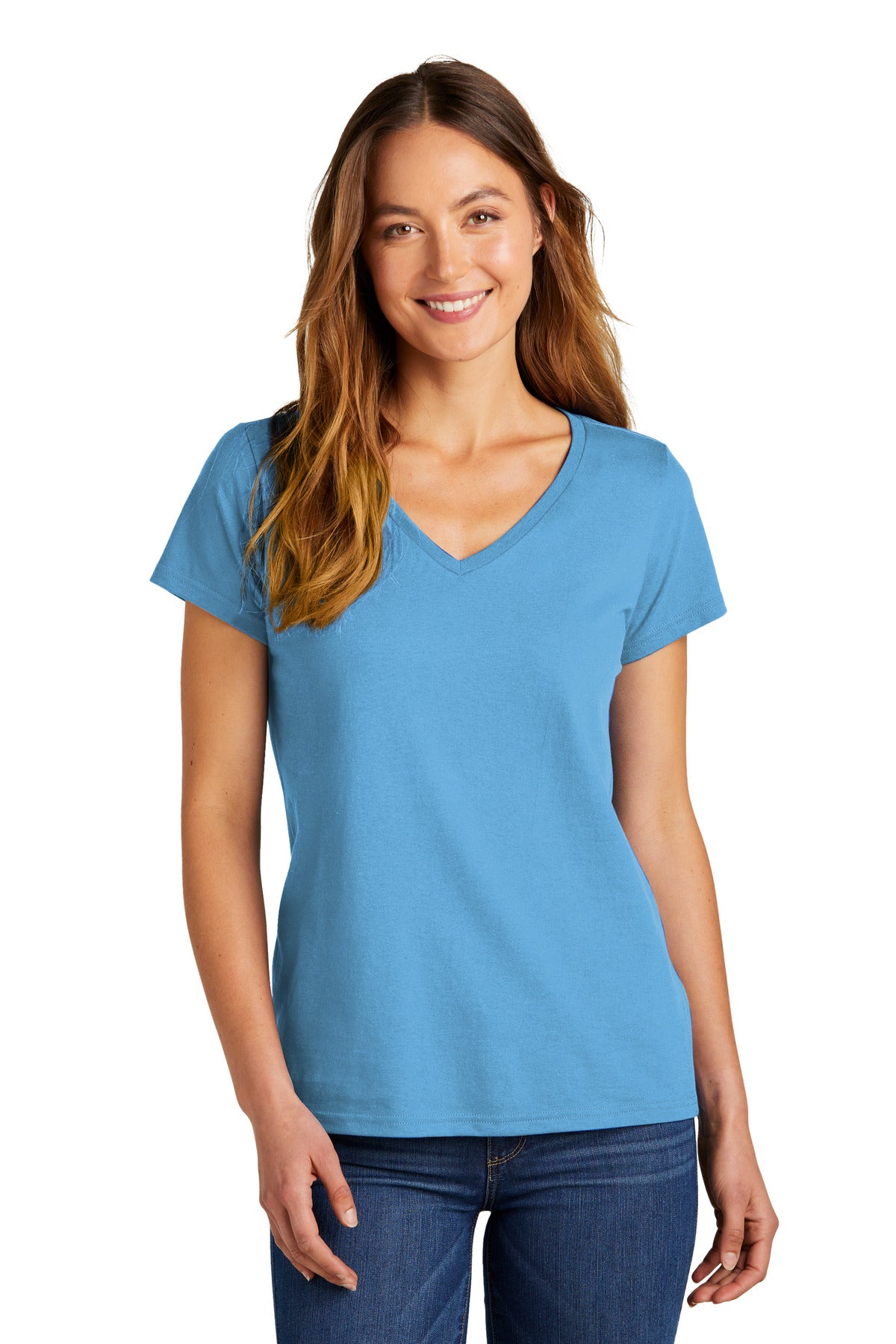 Custom Embroidery or DTF Print - District ®  Women's The Concert Tee ®  V-Neck DT5002