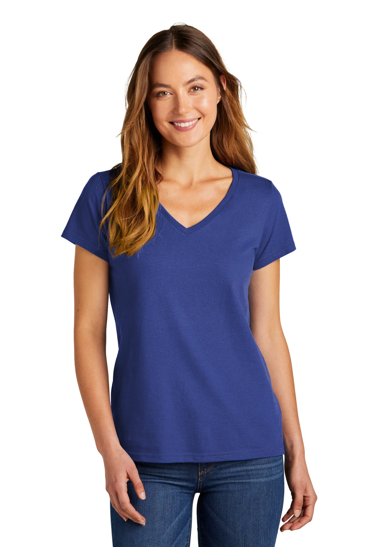 Custom Embroidery or DTF Print - District ®  Women's The Concert Tee ®  V-Neck DT5002