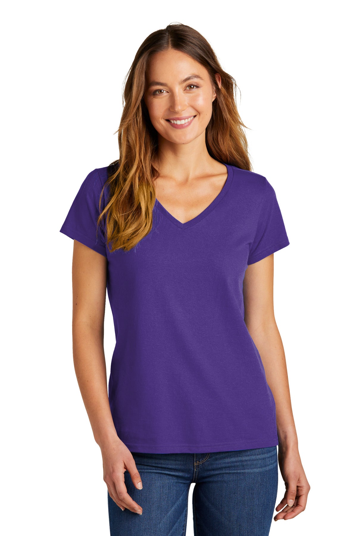 Custom Embroidery or DTF Print - District ®  Women's The Concert Tee ®  V-Neck DT5002