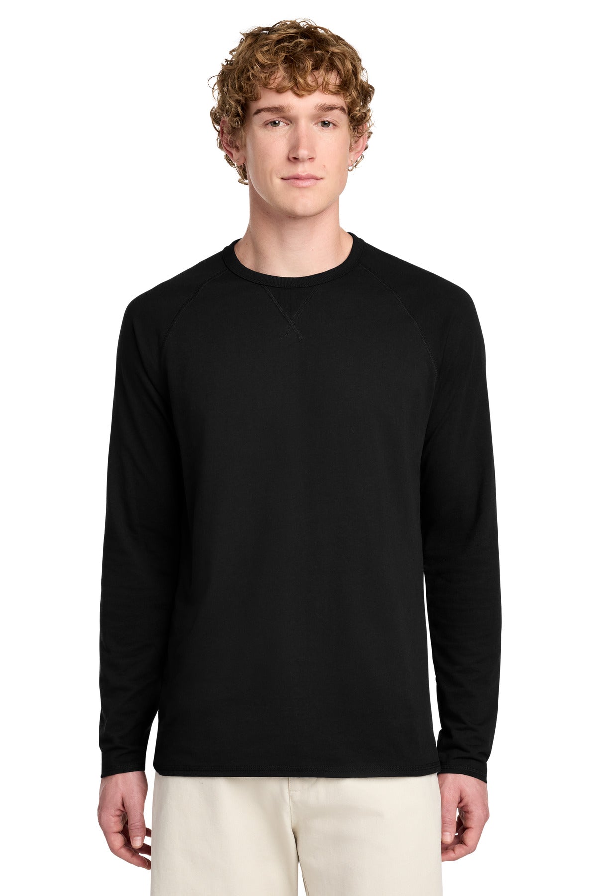 Custom Embroidery or DTF Print - District ®  Featherweight French Terry ™  Long Sleeve Crewneck DT572