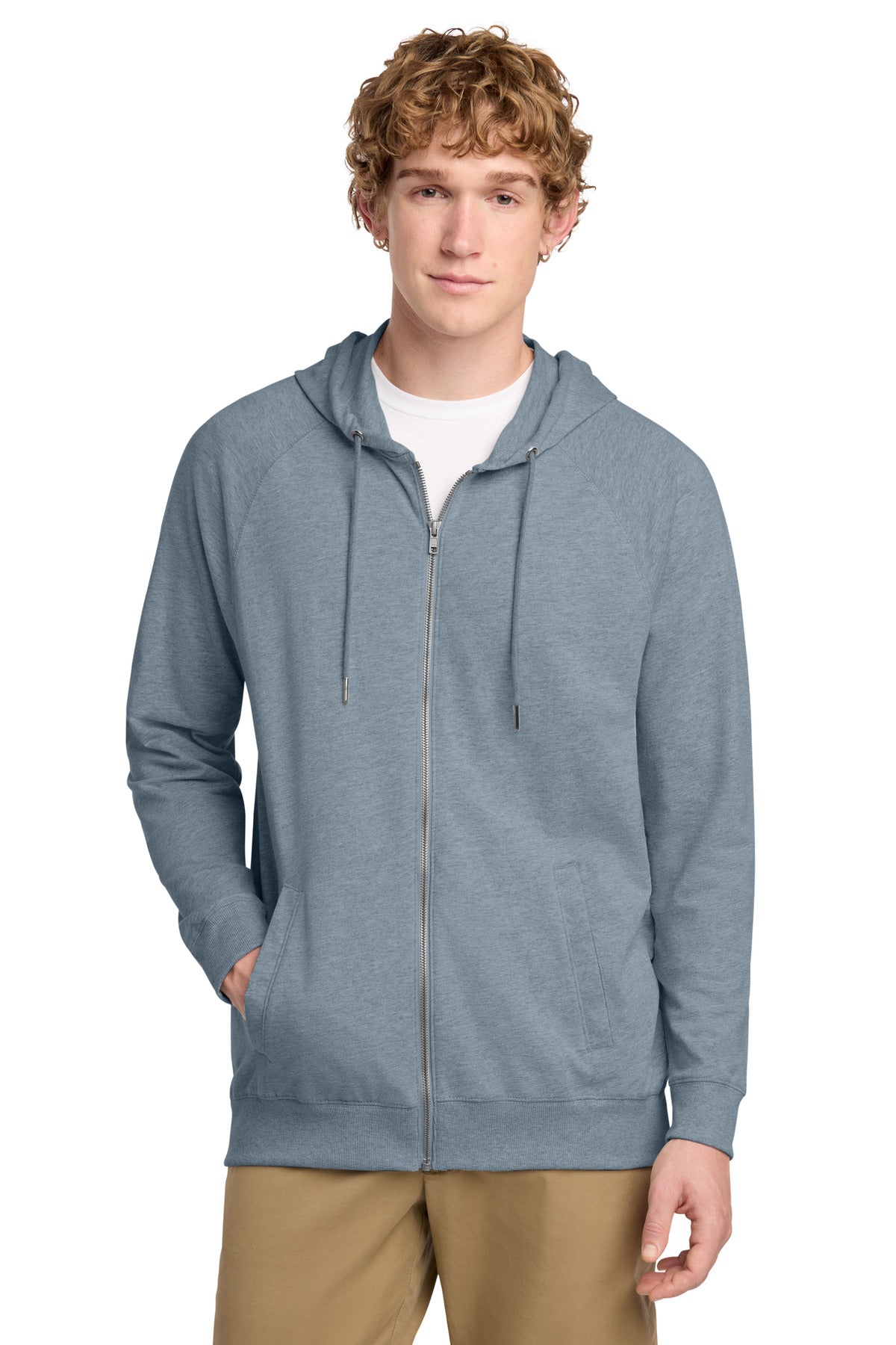 Custom Embroidery or DTF Print - District ®  Featherweight French Terry ™  Full-Zip Hoodie DT573
