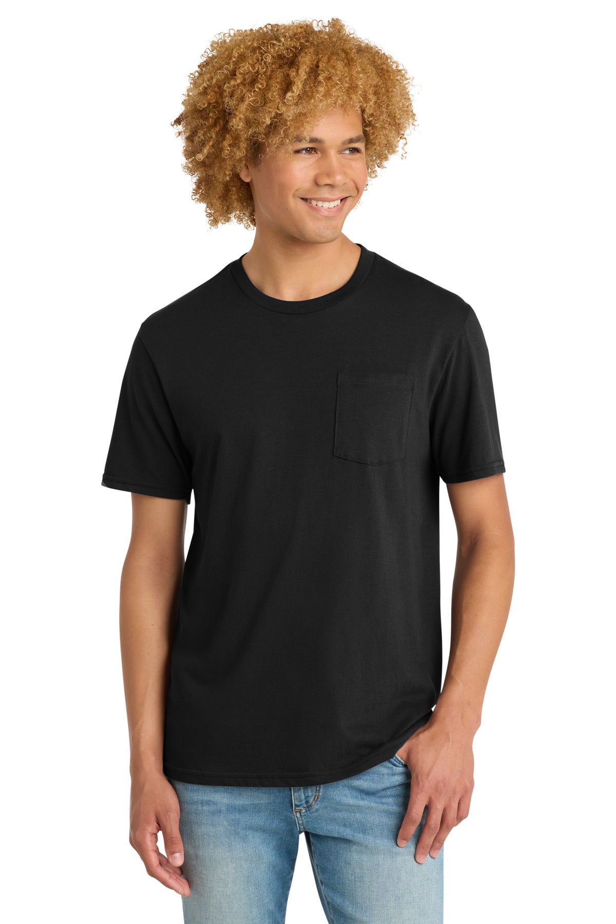 Custom Embroidery or DTF Print - District ®  Very Important Tee ®  with Pocket. DT6000P