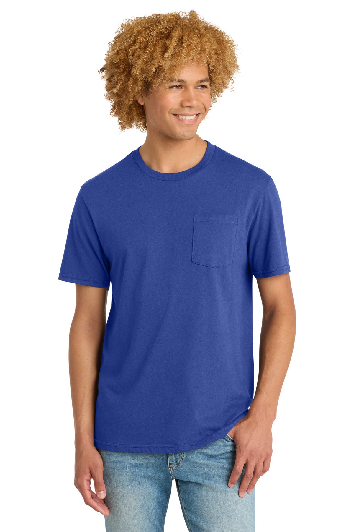Custom Embroidery or DTF Print - District ®  Very Important Tee ®  with Pocket. DT6000P