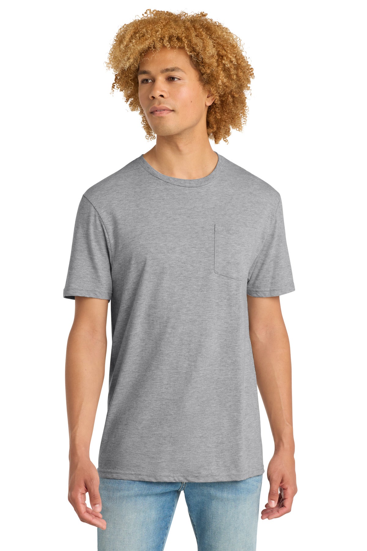 Custom Embroidery or DTF Print - District ®  Very Important Tee ®  with Pocket. DT6000P