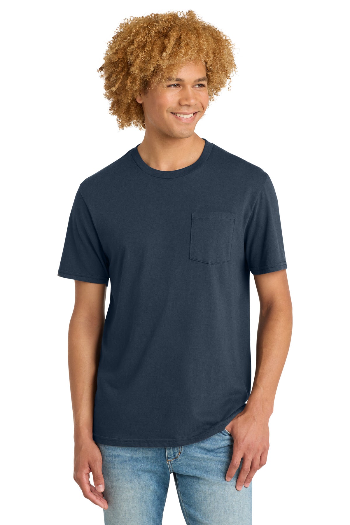 Custom Embroidery or DTF Print - District ®  Very Important Tee ®  with Pocket. DT6000P