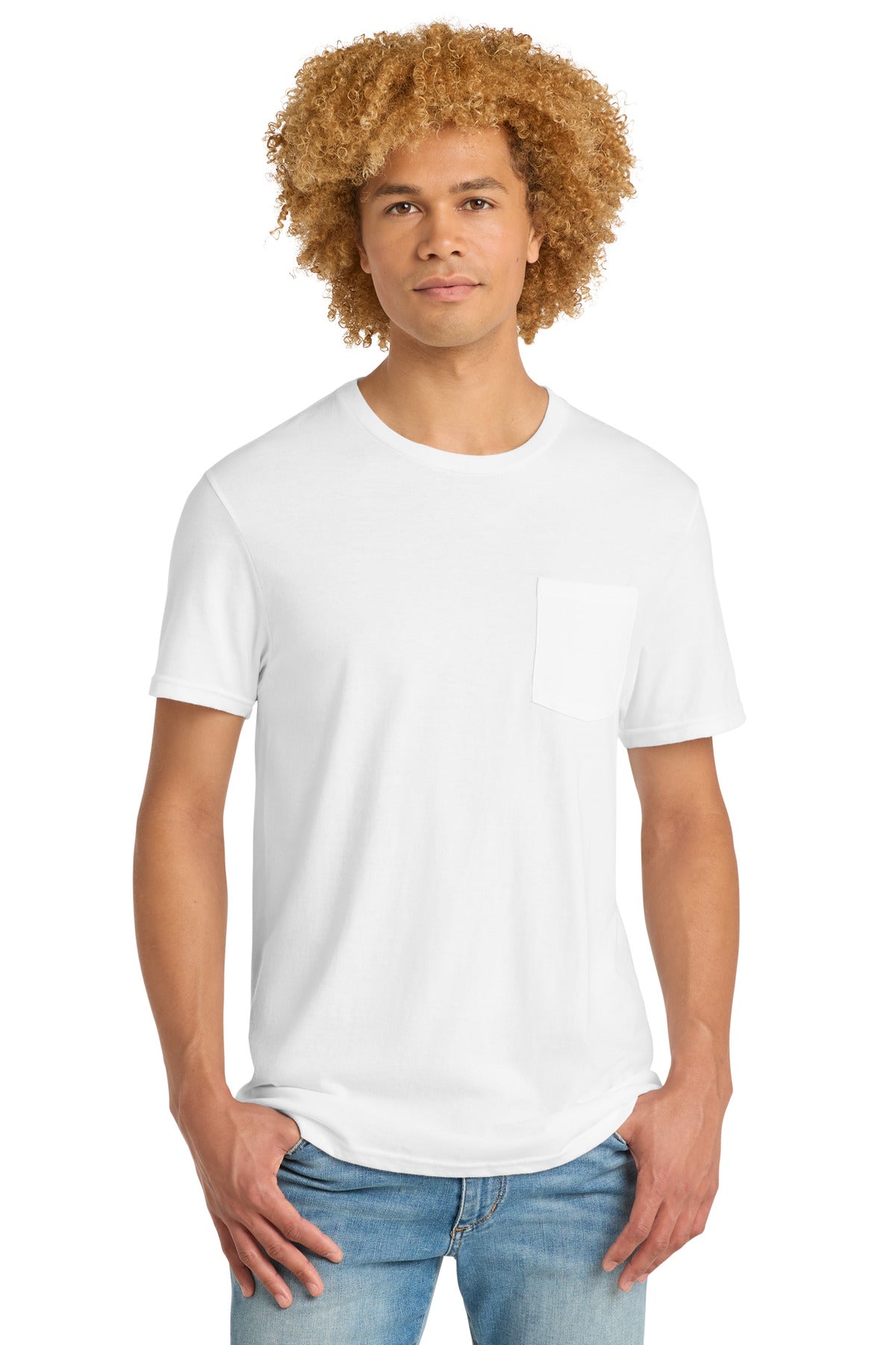 Custom Embroidery or DTF Print - District ®  Very Important Tee ®  with Pocket. DT6000P