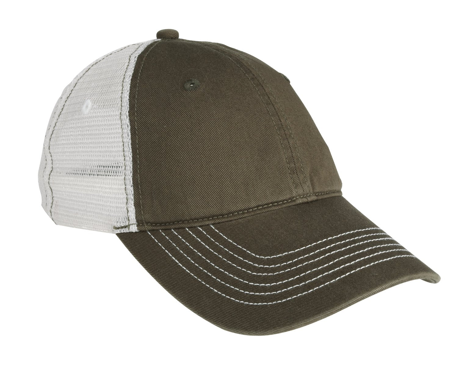 Custom Embroidery or DTF Print - District ®  Mesh Back Cap. DT607