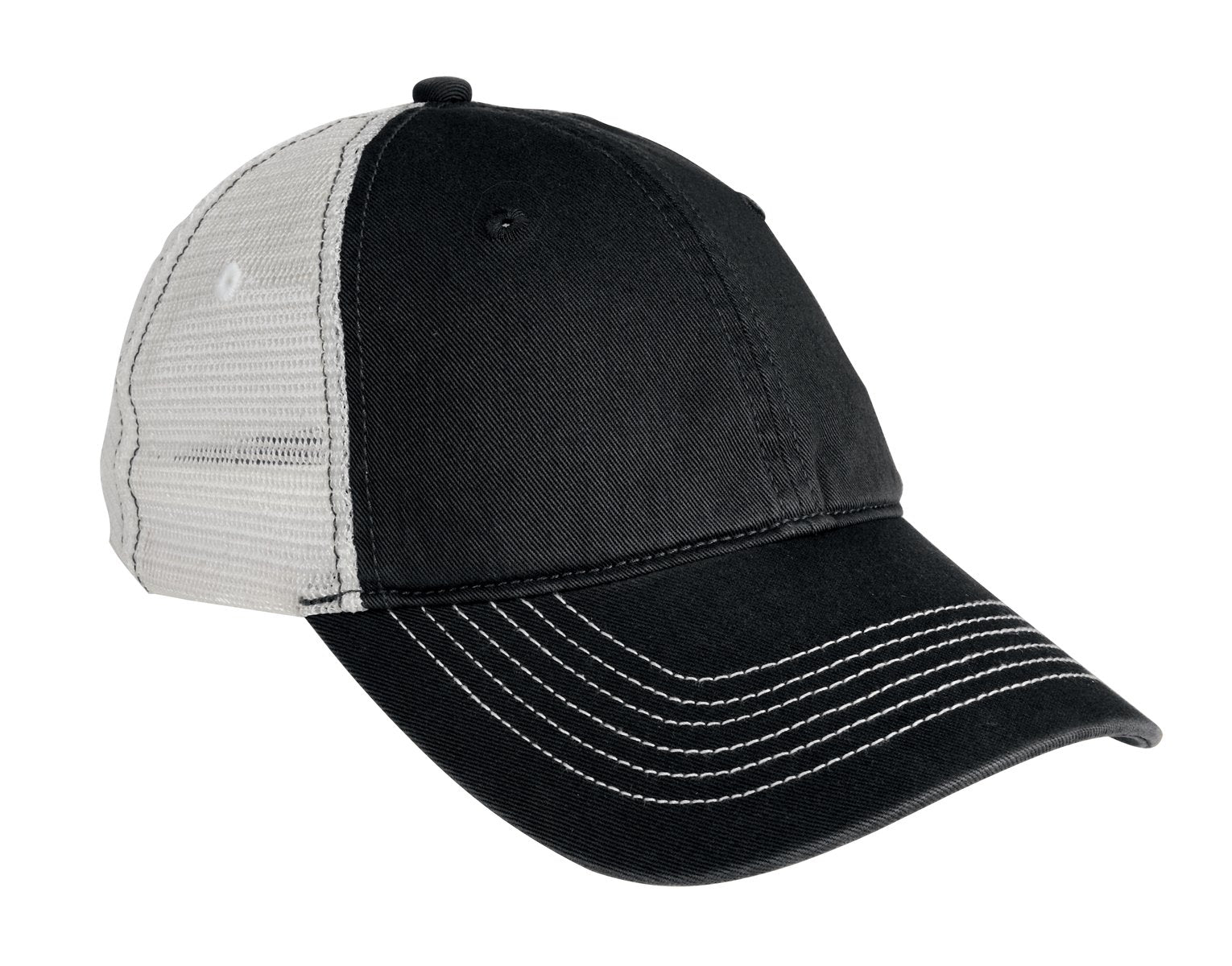 Custom Embroidery or DTF Print - District ®  Mesh Back Cap. DT607