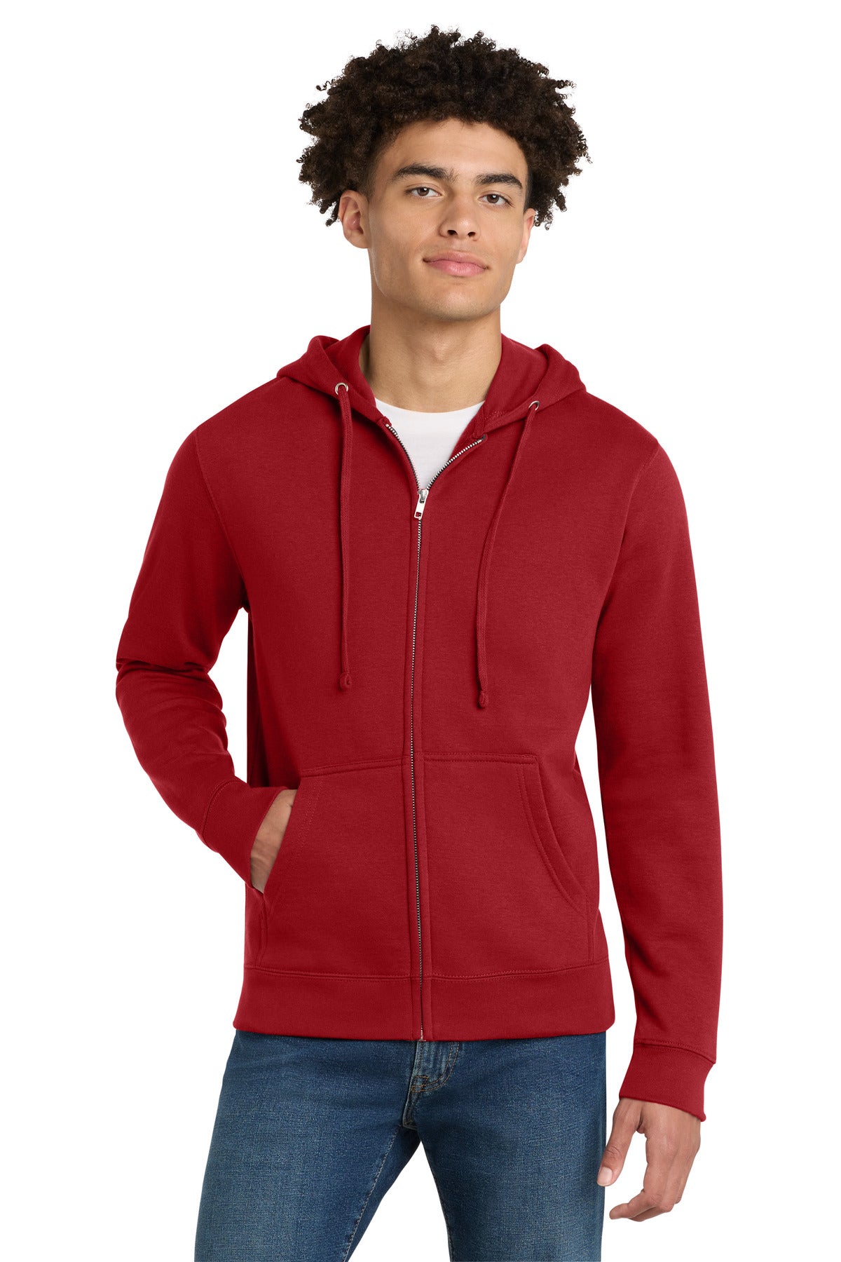 Custom Embroidery or DTF Print - District ®  V.I.T. ™ Fleece Full-Zip Hoodie DT6102