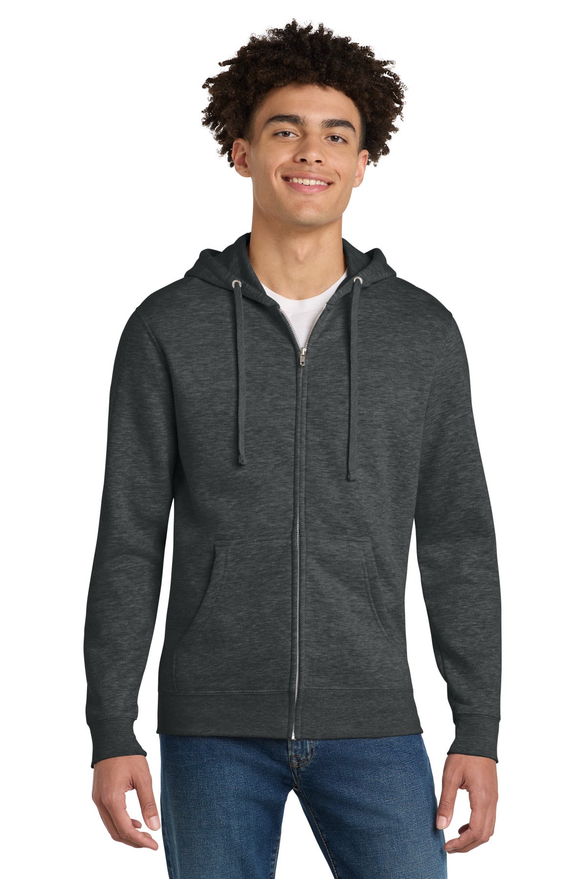 Custom Embroidery or DTF Print - District ®  V.I.T. ™ Fleece Full-Zip Hoodie DT6102