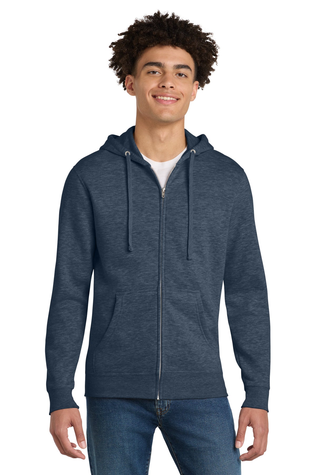 Custom Embroidery or DTF Print - District ®  V.I.T. ™ Fleece Full-Zip Hoodie DT6102
