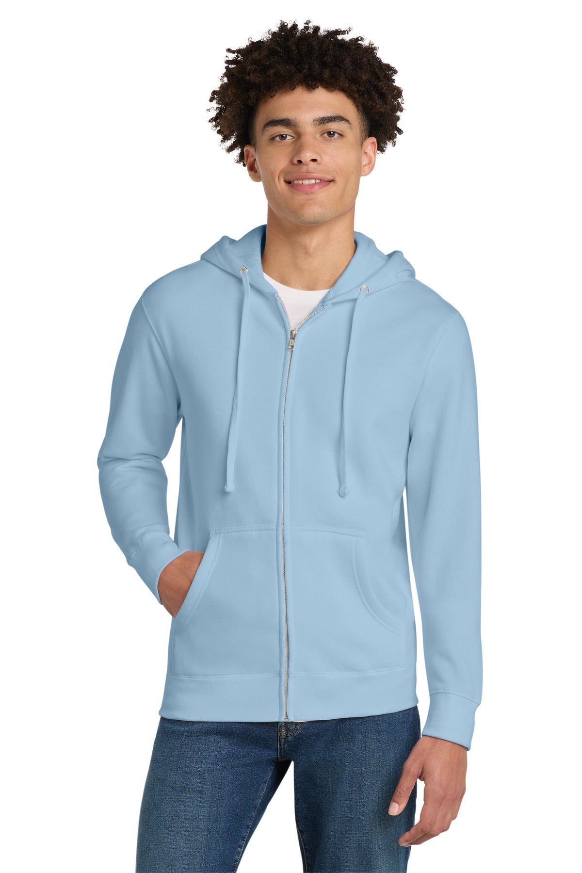 Custom Embroidery or DTF Print - District ®  V.I.T. ™ Fleece Full-Zip Hoodie DT6102