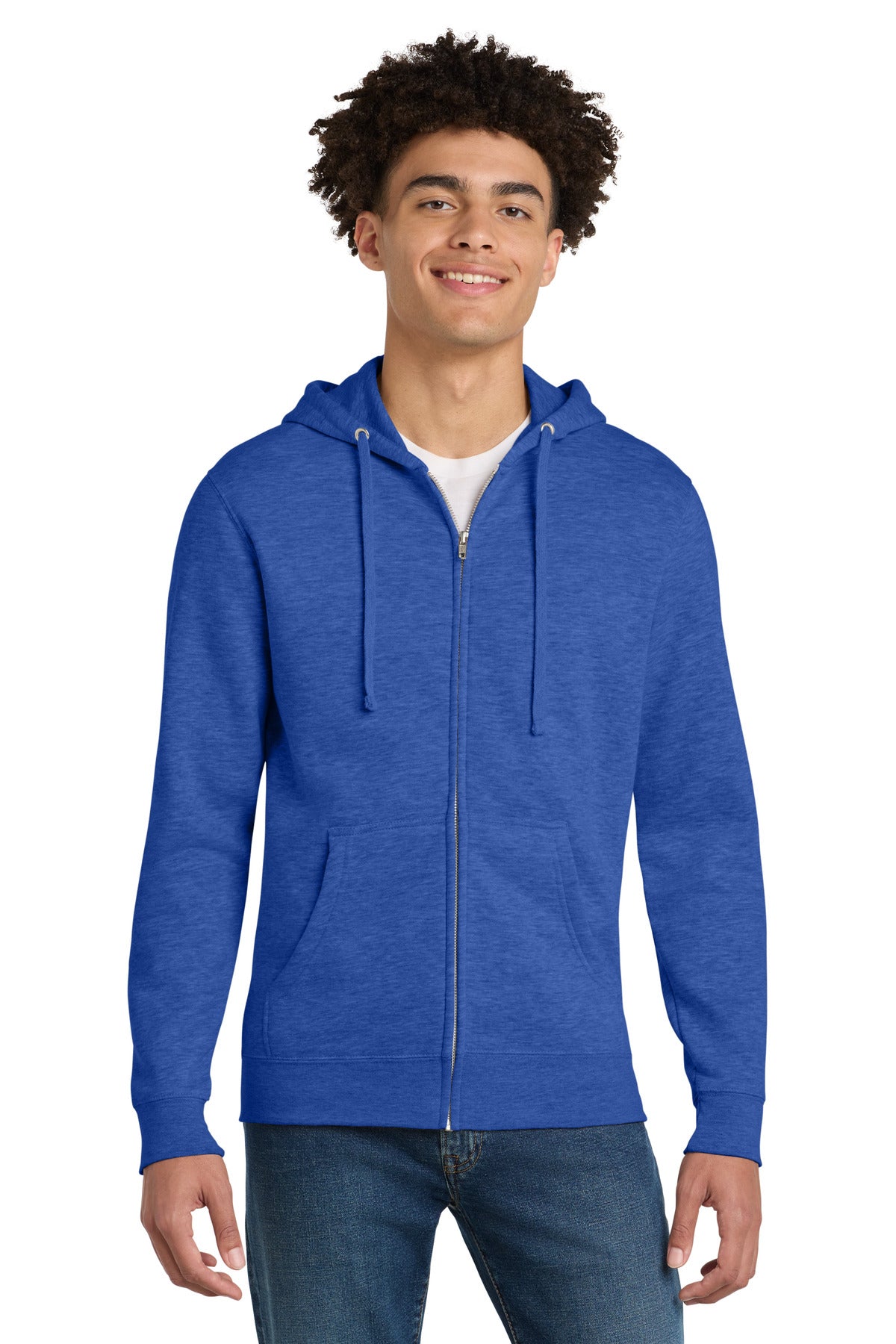 Custom Embroidery or DTF Print - District ®  V.I.T. ™ Fleece Full-Zip Hoodie DT6102