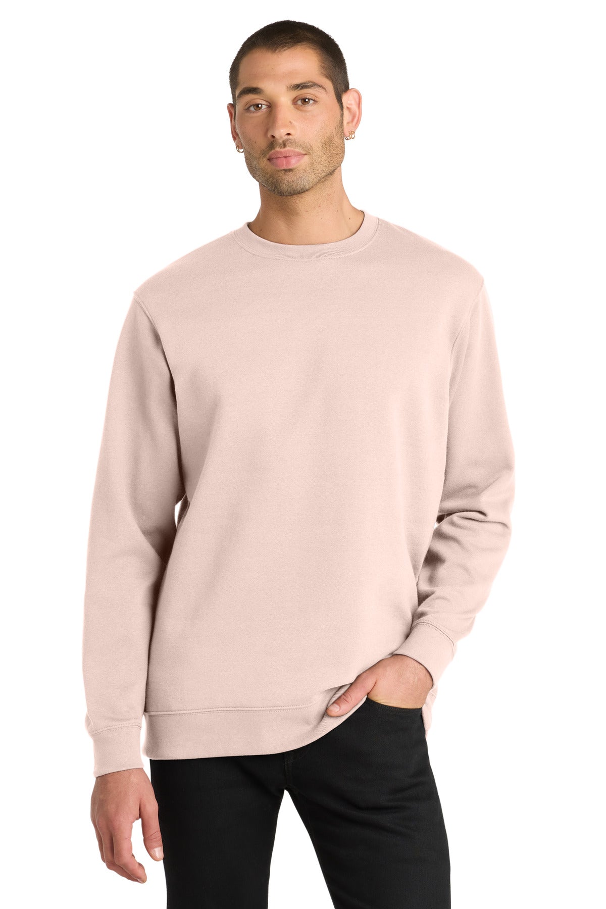 Custom Embroidery or DTF Print - District ®  V.I.T. ™ Fleece Crew DT6104