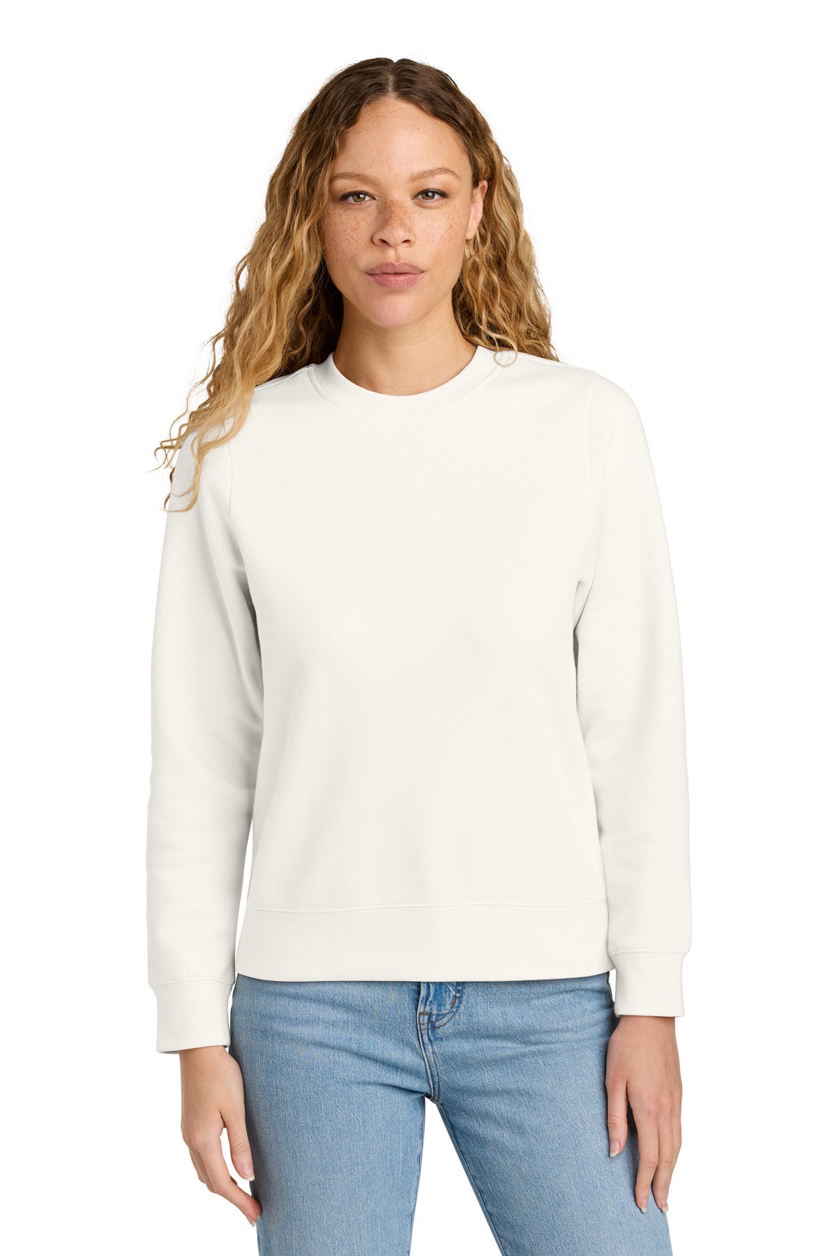 Custom Embroidery or DTF Print - District ®  Women's V.I.T. ™  Fleece Crew DT6105